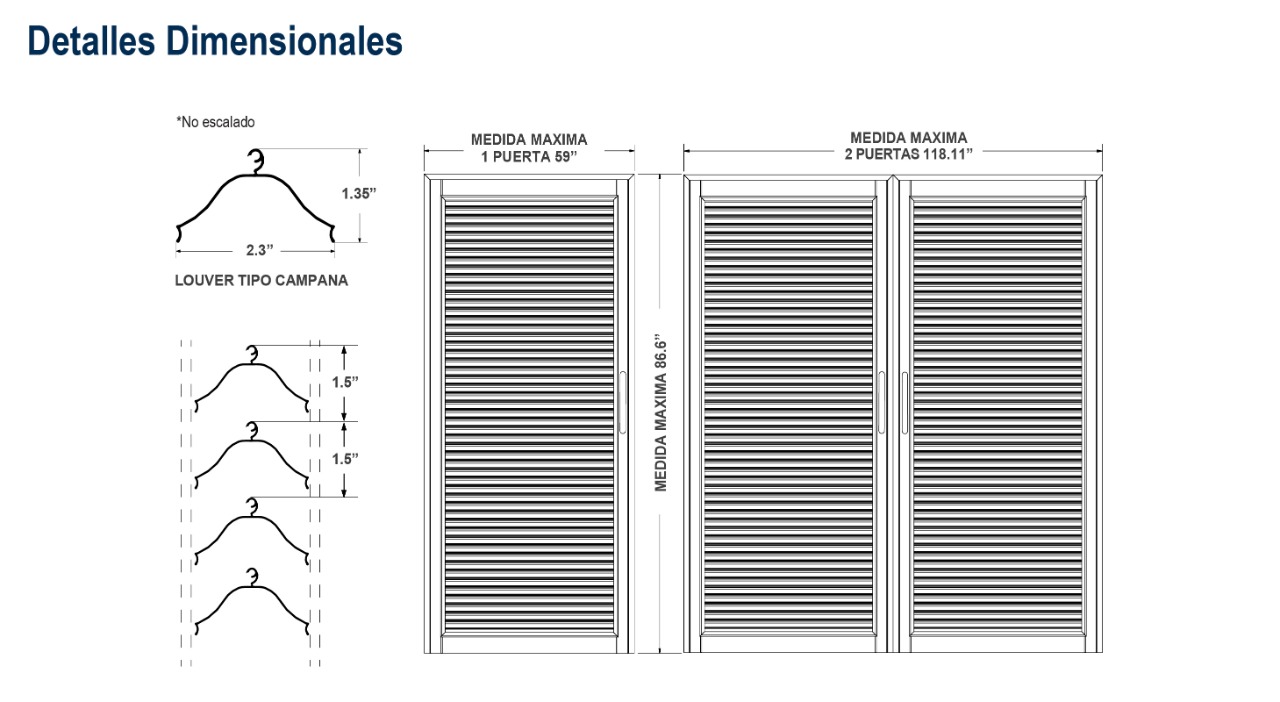 Louver de puerta HLPC NAMM